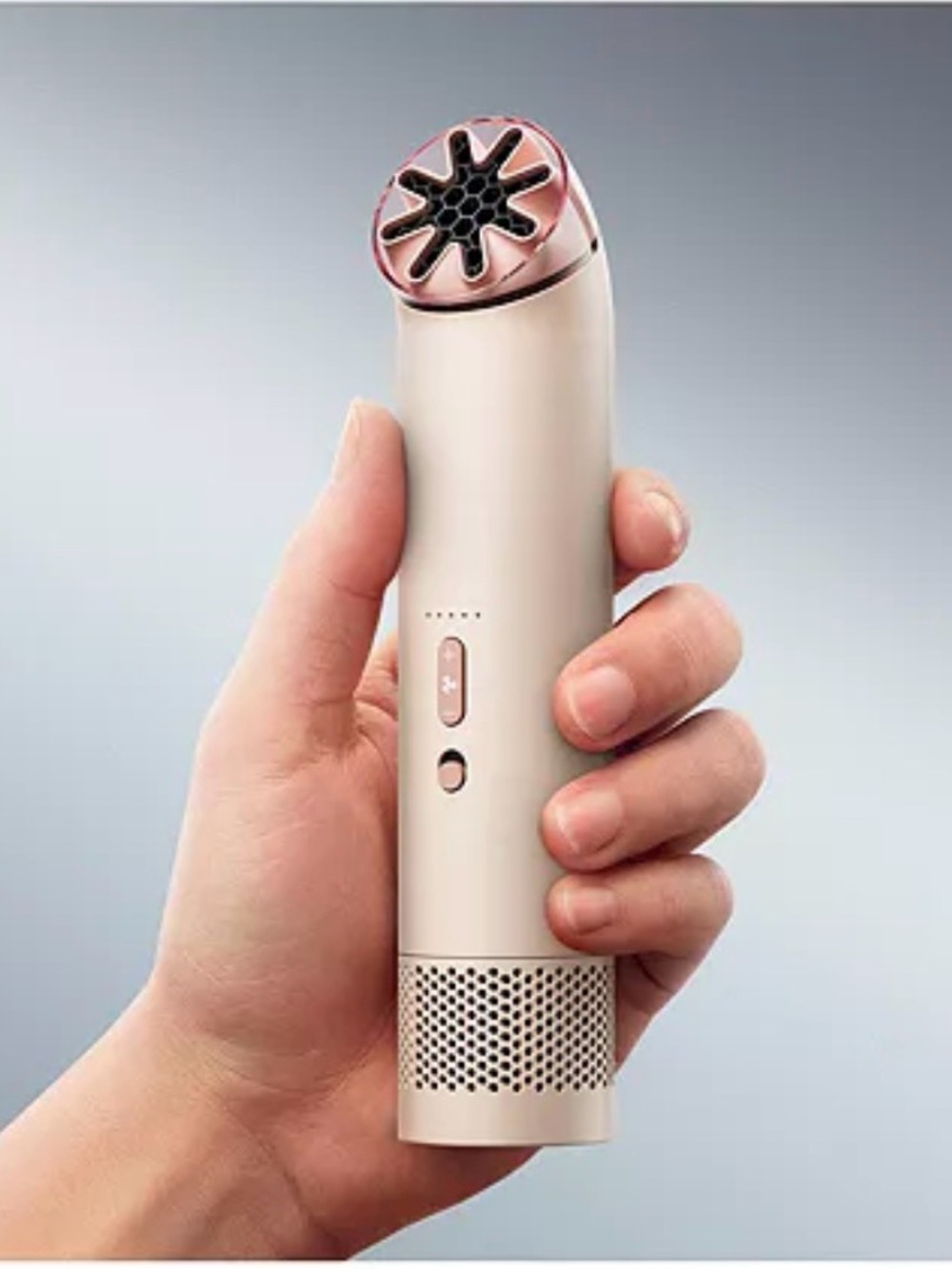 Dyson Cream and Rose Gold Fan - Sleek Handheld